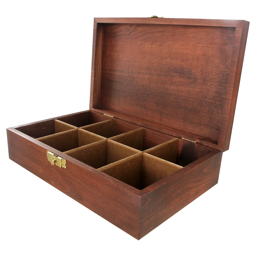 Wholesale Custom Logo Printing Reusable Wooden Tea Packaging Piano Lacquered Gift Storage Boxes