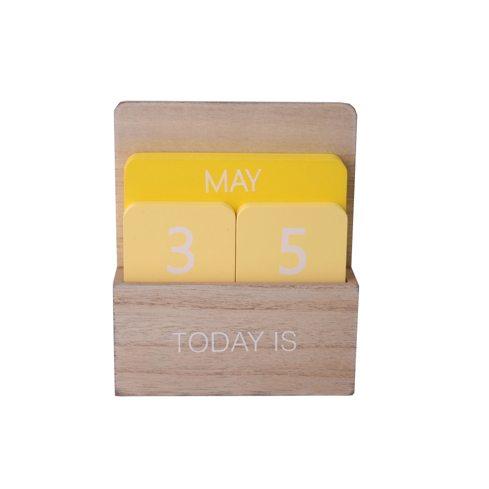 Colorful Wooden Calendar for Desktop Decoration