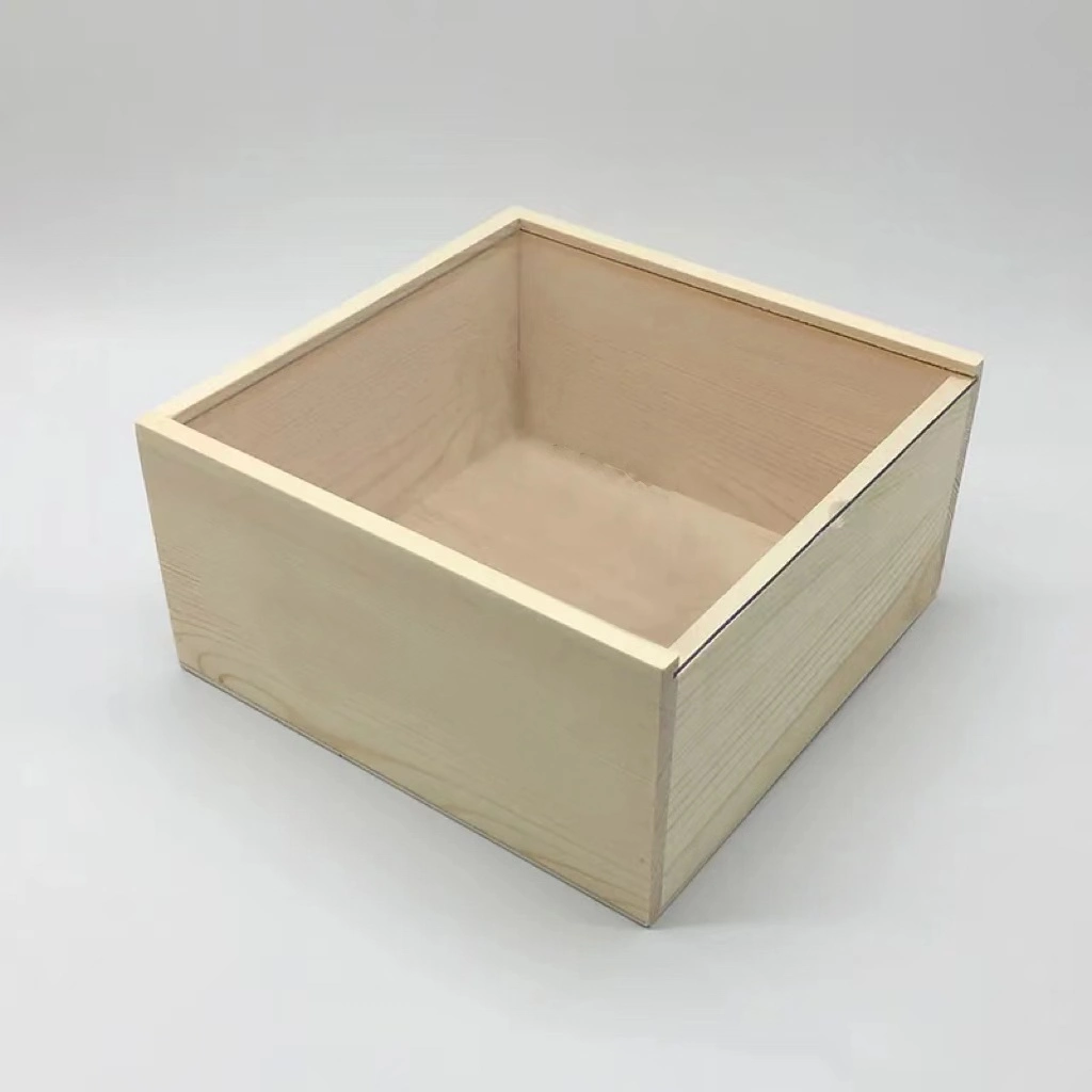 Small Gift Wooden Box Bottle Packaging Jewelry Boxes with Lock Tea Wood Storage Box