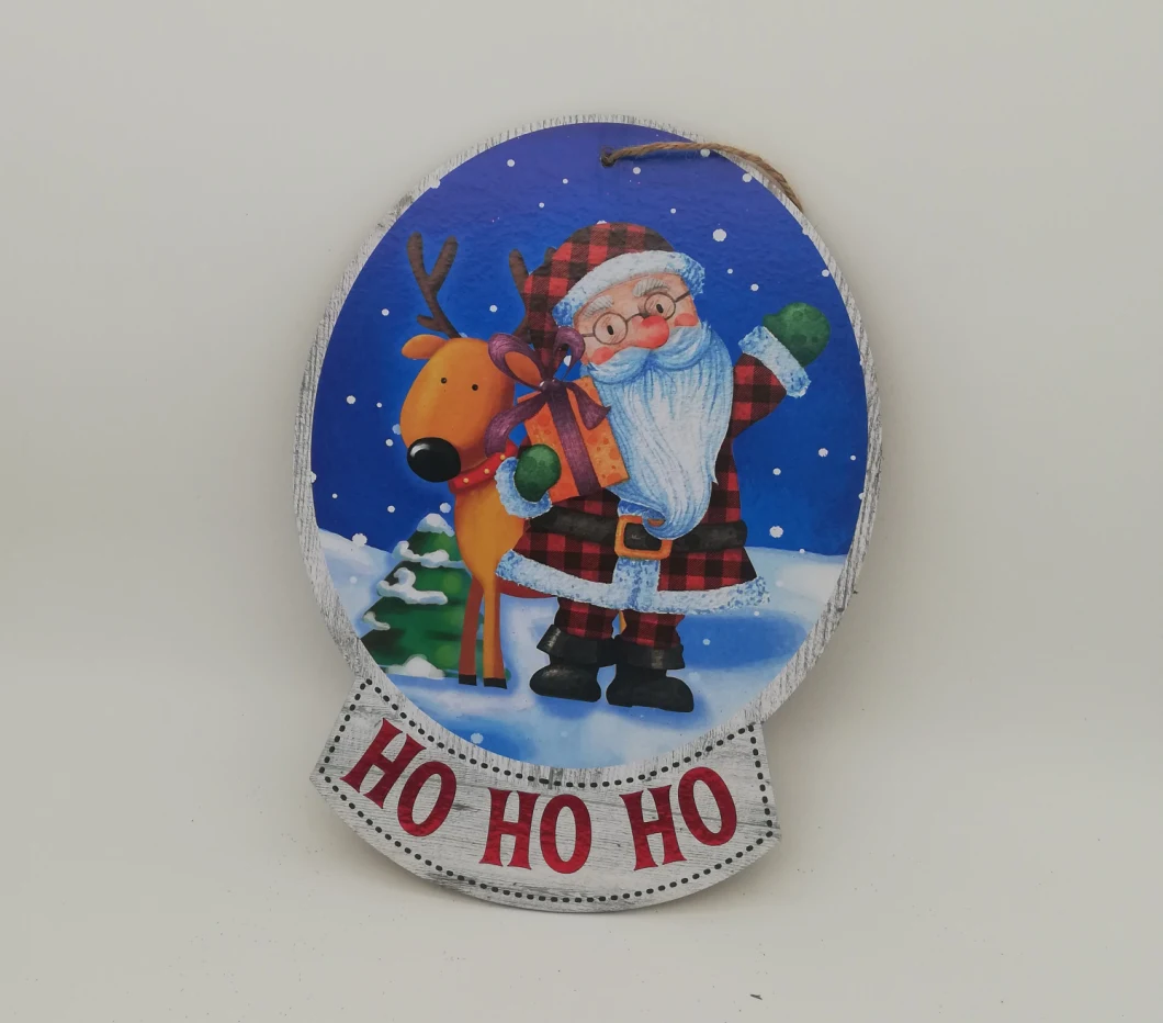 Arts and Crafts Seasonal Wooden Pendant Holiday Gifts MDF Decoration Xmas Plaque