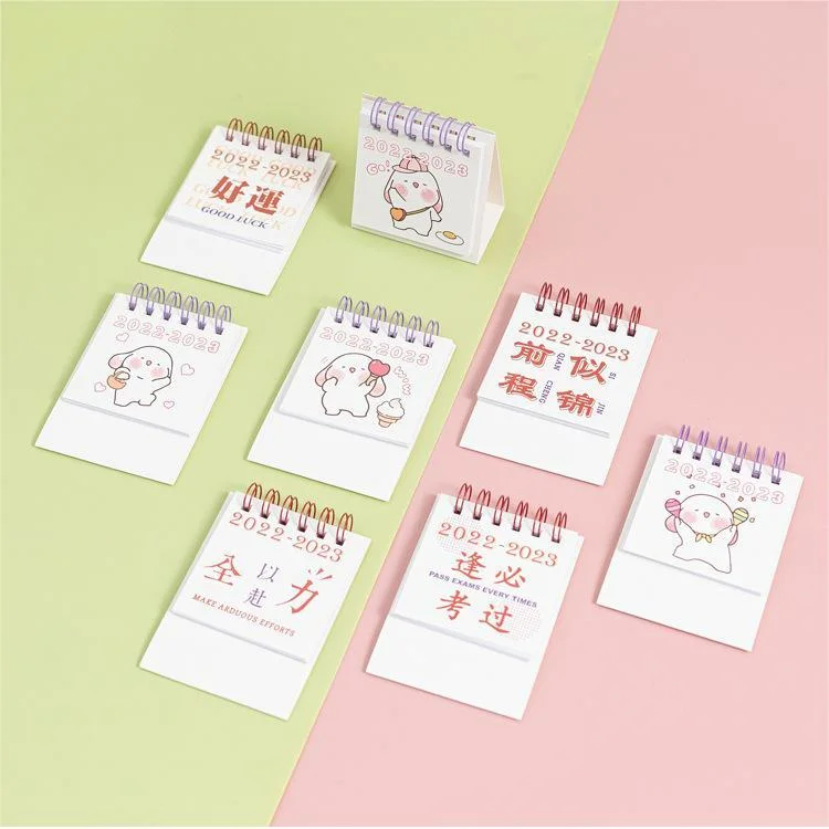 Lovely Literary Tabletop Wooden Calendar Decoration Creative Lovely Exam Reminder Card