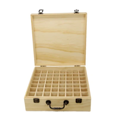 Scatole portaoggetti in legno personalizzate per organizzatore di oli essenziali da 64 slot di vendita calda