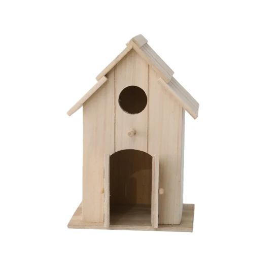 Decorazioni per la casa Casetta per uccelli in legno naturale