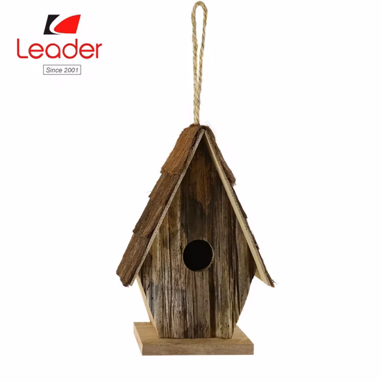 Decorazione naturale per albero sospeso Casetta per uccelli in legno Capanna fatta a mano Casetta per uccelli adatta agli uccelli
